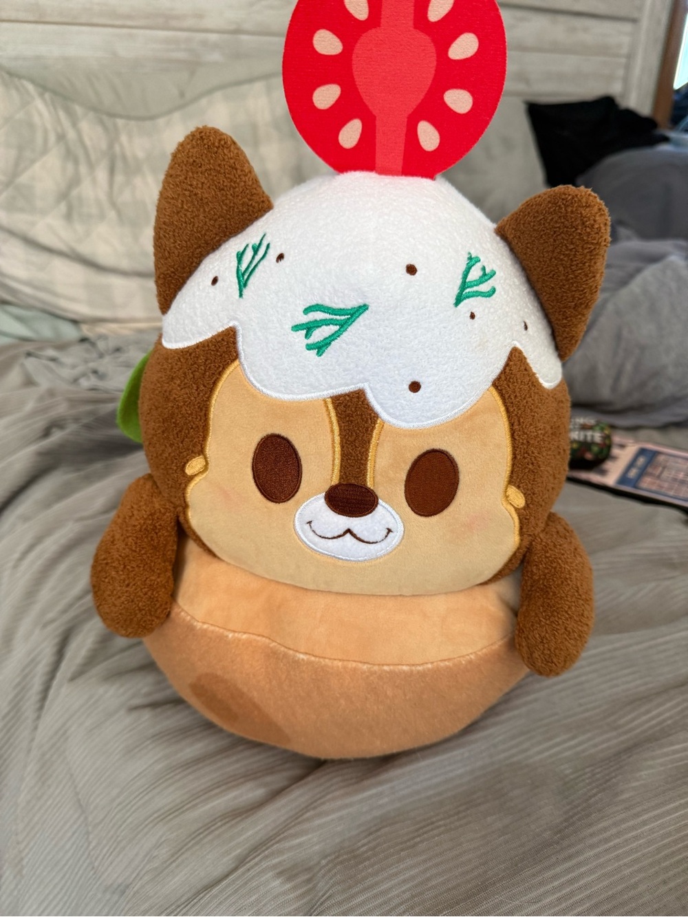Plush Disney Chip falafel pita pocket stuffed animal